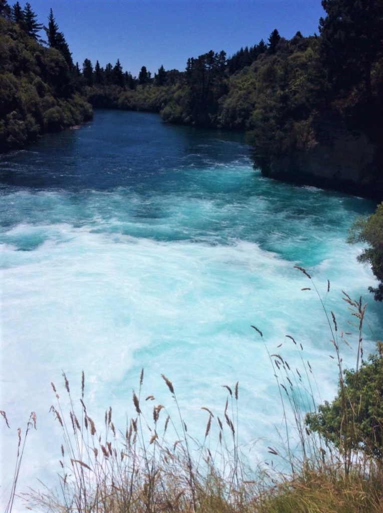 fast flowing aqua blue river