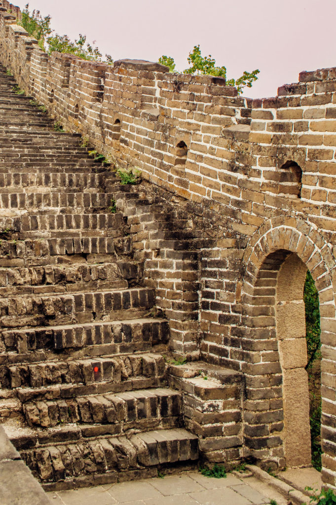 steep brick steps at great wall of china