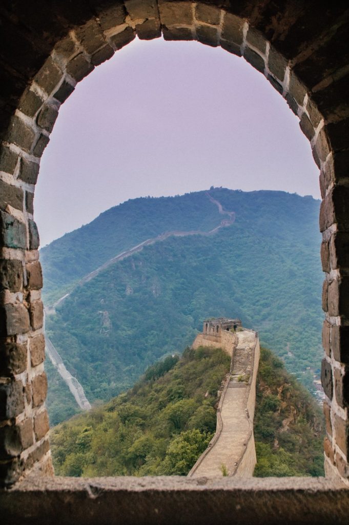arched window of the great wall of china