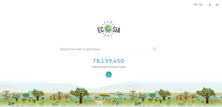 escosia search engine that plants trees with every search