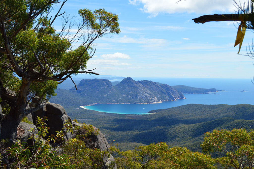 The view from the Freycinet Peninsular Circuit hike