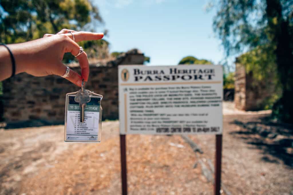 key to Burra Passport historic locked sites